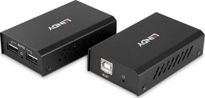 System przekazu sygnału AV Lindy 43408 przedłużacz AV Nadajnik i odbiornik AV Czarny 2