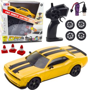 Auto Sportowe Do Driftu Wymienne Koła Zdalnie Sterowany RC 4WD Żółte Sport 1