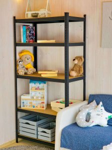 4IQ Sandėliavimo lentyna - stelažas, 180x90x40 cm, 175kg, juoda 3