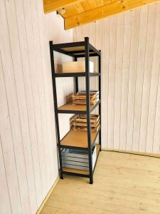 4IQ Sandėliavimo lentyna - stelažas, 180x90x40 cm, 175kg, juoda 4