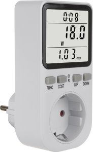 Miernik energii GreenBlue, watomierz, typ F, 220-240V AC, 50Hz, max. obciążenie 16A, IP20, wbudowana bateria, GB364 F 5