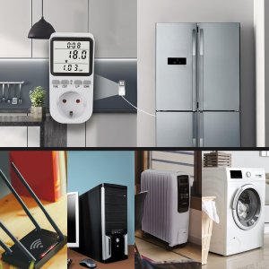 Miernik energii GreenBlue, watomierz, typ F, 220-240V AC, 50Hz, max. obciążenie 16A, IP20, wbudowana bateria, GB364 F 9