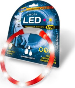 Hilton Obroża silikonowa LED dla psa z USB 1,4 x 0,8 cm x 55 cm 1