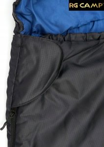 ŚPIWÓR LEKKI MUMIA TURYSTYCZNY 210x80 POKROWIEC RG CAMP COMFORT 250G CIEPŁY 4