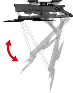 Maclean Uchwyt do TV elektryczny sufitowy , obsługa TUYA, max VESA 600x400, obrót 90st. pilot, 23"-65", 30kg, MC-491 7