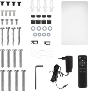 Maclean Uchwyt do TV elektryczny sufitowy , obsługa TUYA, max VESA 600x400, obrót 90st. pilot, 23"-65", 30kg, MC-491 8