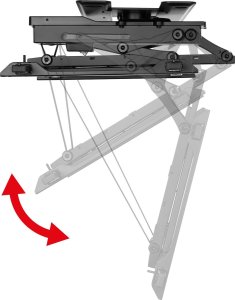 Uchwyt do TV elektryczny sufitowy Maclean, obsługa TUYA, max VESA 600x400, obrót 90st. pilot, 32"-75", 35kg, MC-490 7