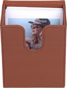 LoveInstant Etui Pudełko Box Na 100 Zdjęcia Do Fuji Instax Wide 400 Sq Polaroid 600 Brązowy Okienko 6