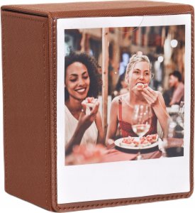 LoveInstant Etui Pudełko Box Na 100 Zdjęcia Do Fuji Instax Wide 400 Sq Polaroid 600 Brązowy Okienko 9