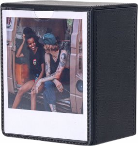 Etui Pudełko Box Na 100 Zdjęcia Do Fuji Instax Wide 400 Sq Polaroid 600 Now / Czarny / Okienko 9