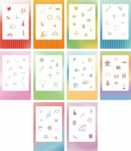 LoveInstant Zestaw 10x Naklejki Ramki Do Fuji Instax Mini 99 12 11 40 Evo Liplay Link / Gradient 3