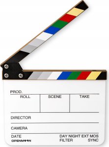 Prof. Klaps Filmowy Studyjny Do Filmu 28x24cm Biały Kolor Na Pisaki Mazaki / Ocjb02 3