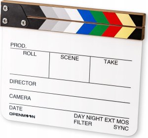 Prof. Klaps Filmowy Studyjny Do Filmu 28x24cm Biały Kolor Na Pisaki Mazaki / Ocjb02 4