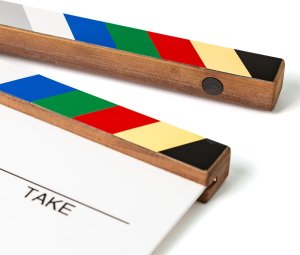 Prof. Klaps Filmowy Studyjny Do Filmu 28x24cm Biały Kolor Na Pisaki Mazaki / Ocjb02 10