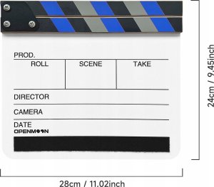 Prof Klaps Filmowy Studyjny Do Filmu Biały Na Pisaki + 68x Znaczniki Magnes / Tpb04 10