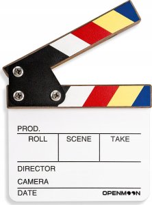 Mały Profesjonalny Klaps Filmowy Studyjny Do Filmu 15x15cm Biały Kolor Na Pisaki Mazaki / Ocjb01 1