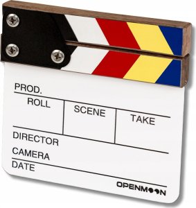 Mały Profesjonalny Klaps Filmowy Studyjny Do Filmu 15x15cm Biały Kolor Na Pisaki Mazaki / Ocjb01 6