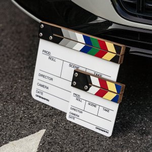 Mały Profesjonalny Klaps Filmowy Studyjny Do Filmu 15x15cm Biały Kolor Na Pisaki Mazaki / Ocjb01 9