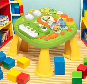 Huanger Stolik Interaktywny Dinozaur Dla Dziecka Pianinko Gramofon Jaja Dinozaura 6