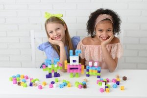 Meli Zestaw klocków konstrukcyjnych - Cube Pink 50 el. 3