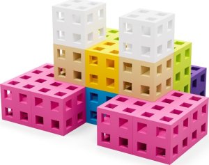 Meli Zestaw klocków konstrukcyjnych - Cube Pink 50 el. 10
