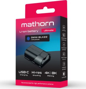 Bateria Mathorn MB-254 Ultimate 2600mAh USB-C zamiennik DMW-BLK22 (Nowość!) 2