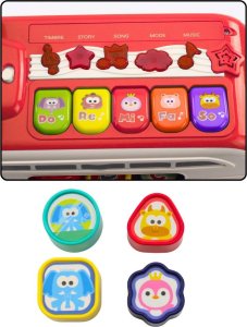LeanToys Interaktywny Autobus Edukacyjny Sorter Światła Dźwięki Czerwony 2