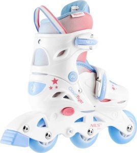 Rolki Nils Extreme NJ1190 rekreacyjne regulowane białe r. 30-33 3