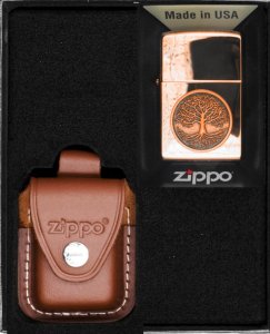 Zestaw ZIPPO Zapalniczka TREE OF LIFE COPPER EMBLEM Box No2 1