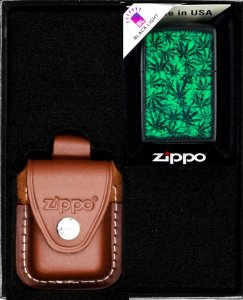 Zestaw ZIPPO Zapalniczka CANNABIS DESIGN 2 Prezentowy No2 1