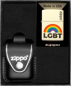 Zestaw ZIPPO Zapalniczka WHITE LGBT Prezentowy No3 1
