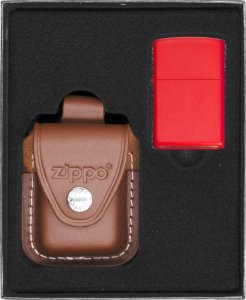 Zestaw ZIPPO Zapalniczka RED MATTE Prezentowy No4 1