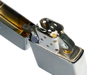 ZESTAW ZIPPO ZAPALNICZKA BRUSHED CHROME BENZYNA KAMIENIE KNOT WATKA Akcesoria 9