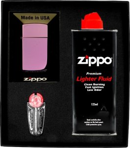 Zestaw ZIPPO Zapalniczka ABBYS SLIM HIGH POLISH Prezentowy No1 1