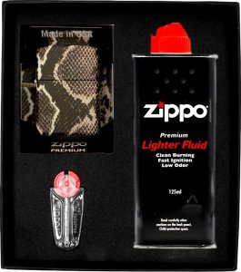 Zestaw ZIPPO Zapalniczka SNAKE SKIN Prezentowy No1 1