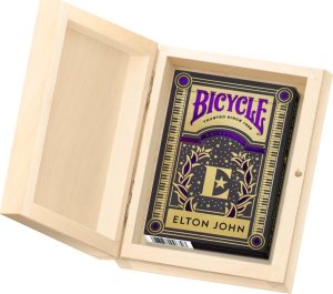 Karty do Gry BICYCLE ELTON JOHN 1 TALIA w Drewnianym Pudełku 1