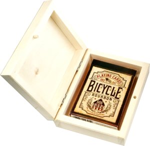 Karty do Gry BICYCLE BURBON 1 TALIA w Drewnianym Pudełku 1