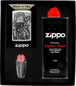 Zestaw ZIPPO Zapalniczka VIKING ODIN EMBLEM Prezentowy No1 1