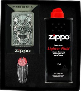 Zestaw ZIPPO Zapalniczka TECHNIC SKULL TRICK Prezentowy No1 1
