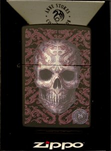 Zapalniczka ZIPPO ANNE STOKES SKULL HIGH POLISH BLACK 60003115 1