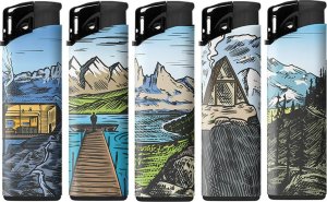 Zestaw Zapalniczki H.F MOUNTAIN 5szt 2