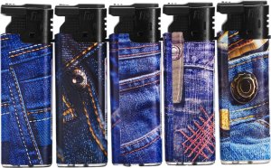 Zestaw zapalniczki F16 żarowe jeans 5szt 2