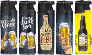 Zestaw Zapalniczki ŻAROWE ANGEL TURBO BEER 5szt 1