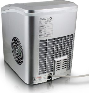 Kostkarka barowa do robienia kostek lodu Srebrna do domu/restauracji 2