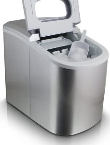 Kostkarka barowa do robienia kostek lodu Srebrna do domu/restauracji 6