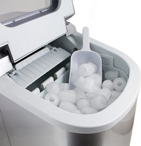 Kostkarka barowa do robienia kostek lodu Srebrna do domu/restauracji 7