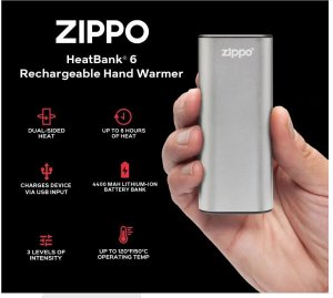 Ogrzewacz do Rąk Heatbank ZIPPO HB 6S USB SREBRNY 4