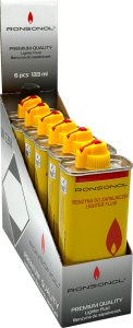 Zestaw Benzyna do zapalniczek RONSON RONSONOL 133ml x 6szt Akcesoria 1