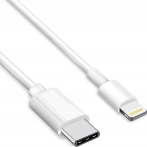 Kabel USB Typu C - Lightning do iPhone Szybkie Ładowanie PD 2A 12W Biały 1m 3