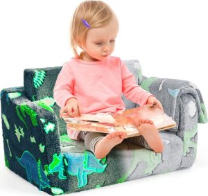 Rozkładana sofa dziecięca z kocem fluoroscencyjna 1